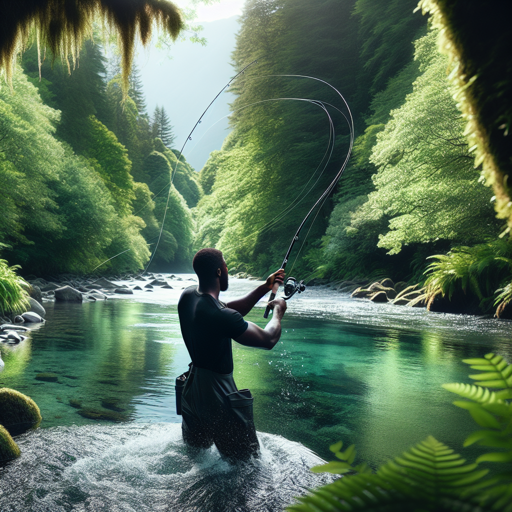 Fishing techniques in action